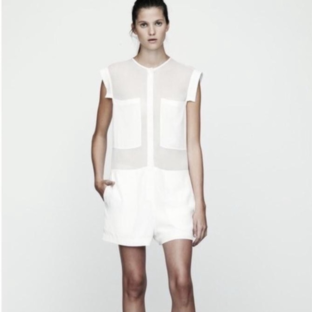T by Alexander Wang Silk Romper